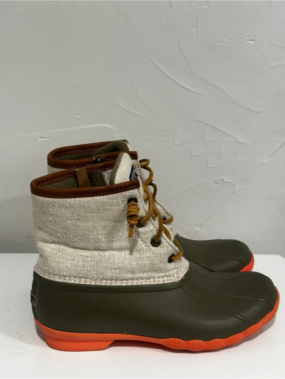 Sperry‎ Saltwater Duck Boots Canvas Utility Gorpcore Coastal Prep Sz 6.5